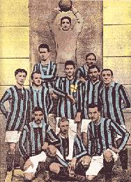 Mistři Itálie 1910 - Campelli, Fronte, Zoller, Peyer, Streit, Fossati, Moretti, Schuler, Engler, Peterly, Capra II.